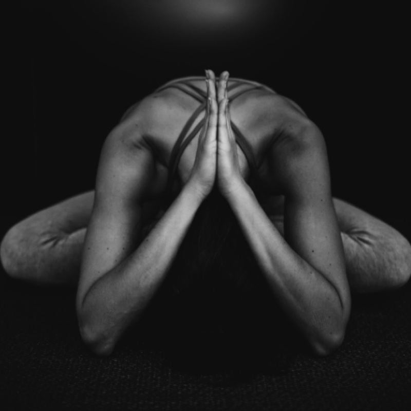 yoga pose in top